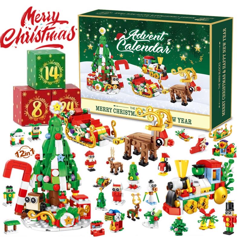 Weihnachts-Diy-Montage-Baustein-Blindbox