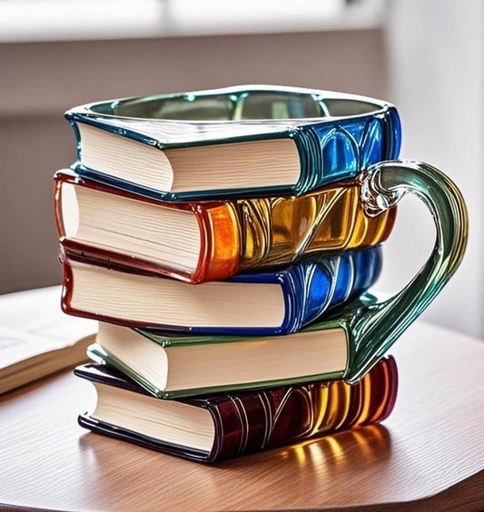 Painted Book Mug