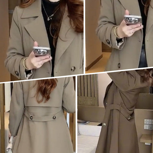 ⏳Limited-time special⏰High-quality, elegant women's trench coat with plush lining💖