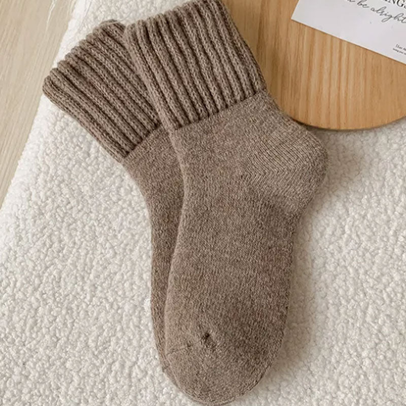 🧦5 pairs of women's wool socks - warm, medium-high socks