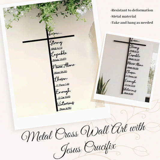 Metallkreuz Wandkunst mit Jesus Kruzifix