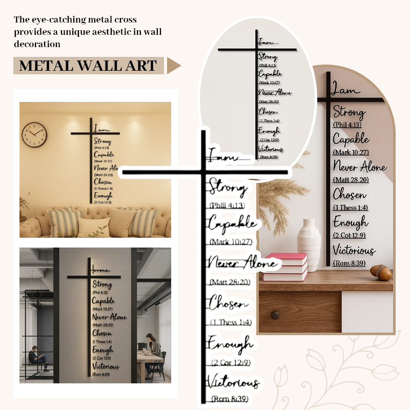 Metallkreuz Wandkunst mit Jesus Kruzifix
