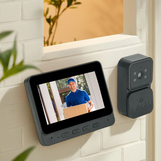 ⏳Limited time special⏰Wireless video doorbell with screen and camera📹