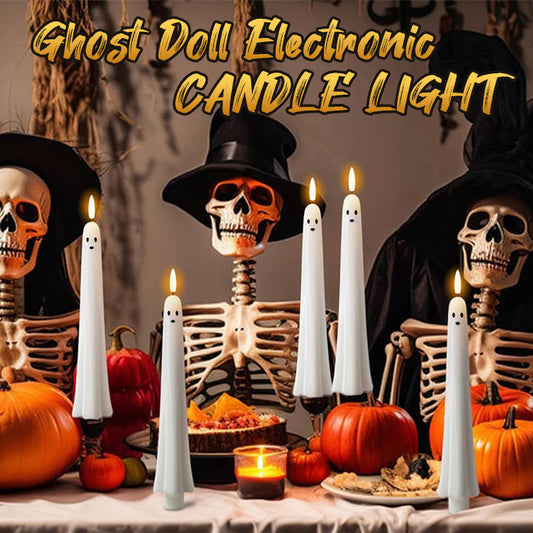 🎃👻 Fernbedienbare Geister-LED-Kerze mit 3D-Flamme 👻🎃