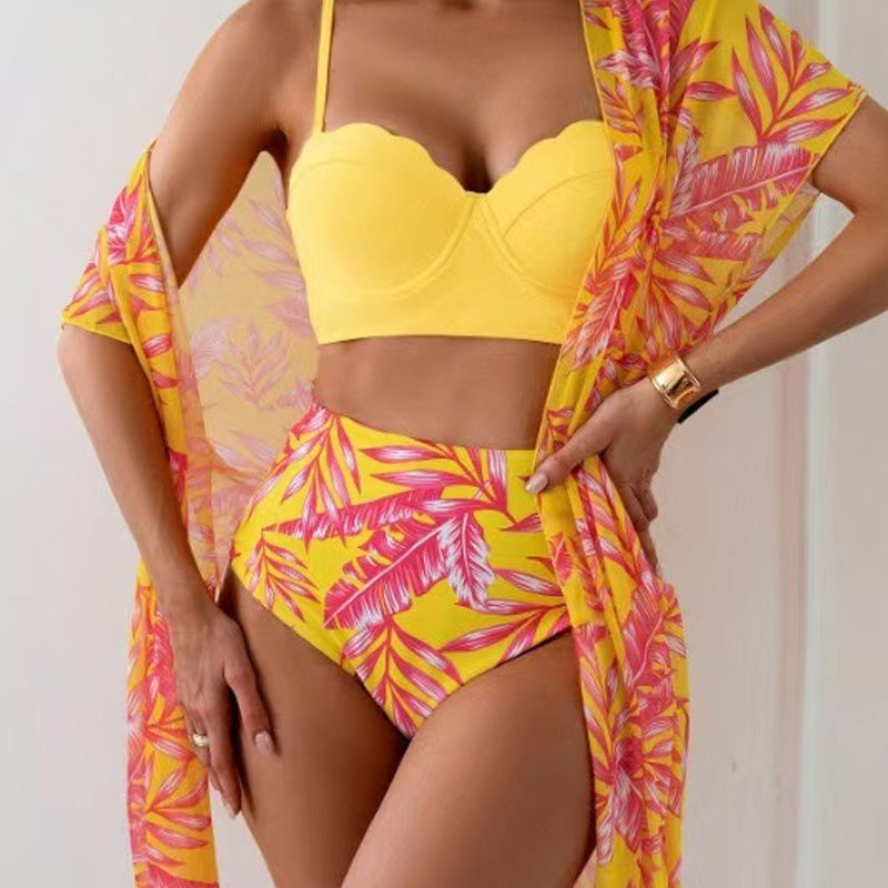 💛💛Bikini-Set mit Ahornblatt-Muster