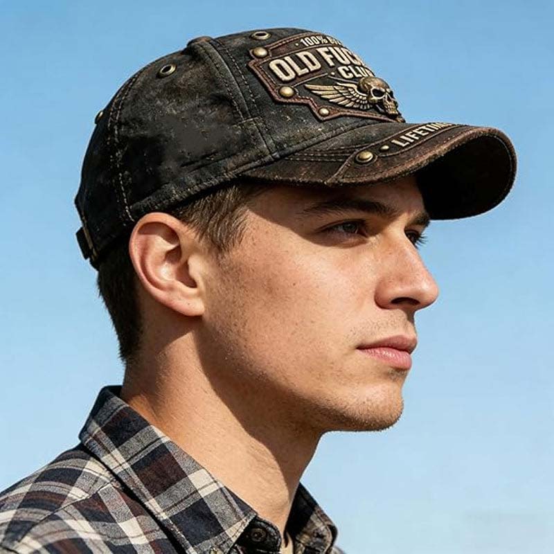 Old Fuckers Club Vintage Embroidered Cap