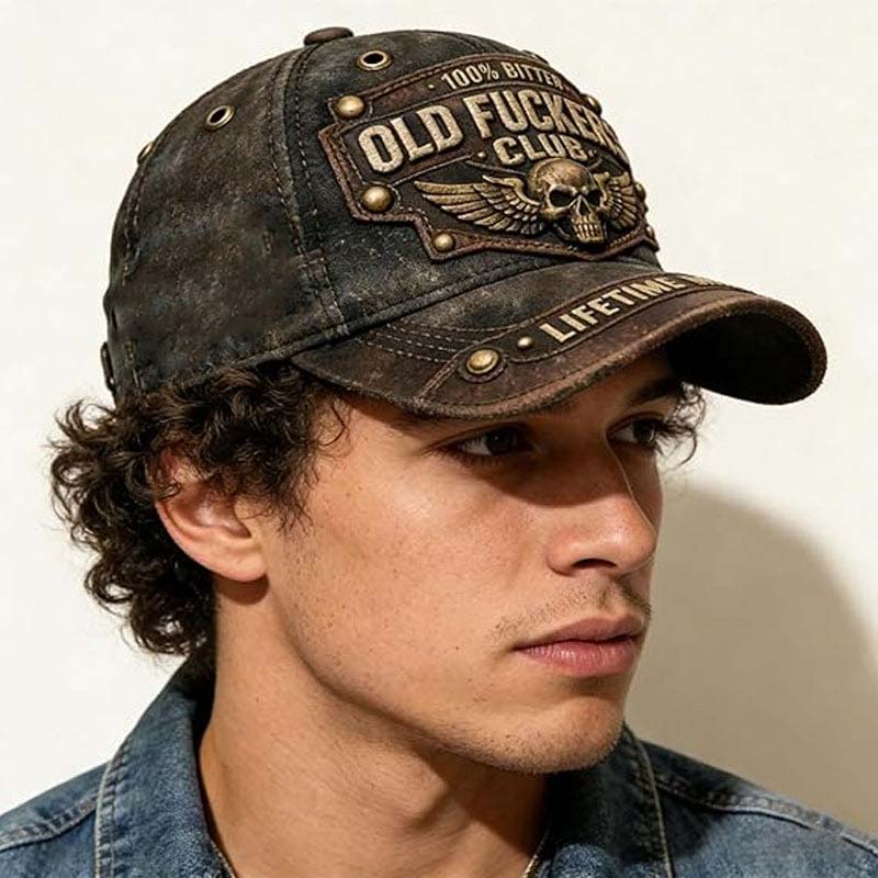Old Fuckers Club Vintage Embroidered Cap