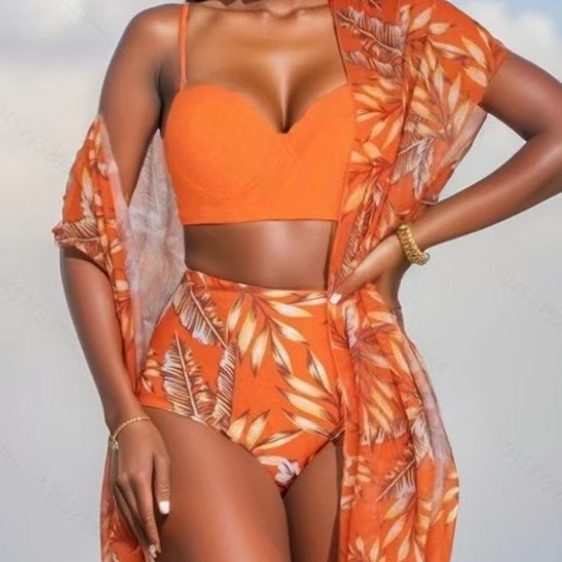 💛💛Bikini-Set mit Ahornblatt-Muster