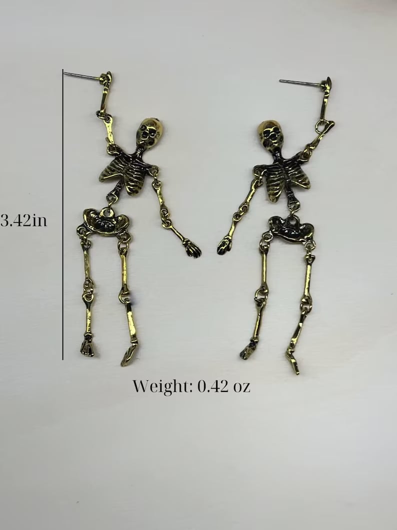 Gold-Skelett-Ohrringe/Gold-Skelett-Ohrringe