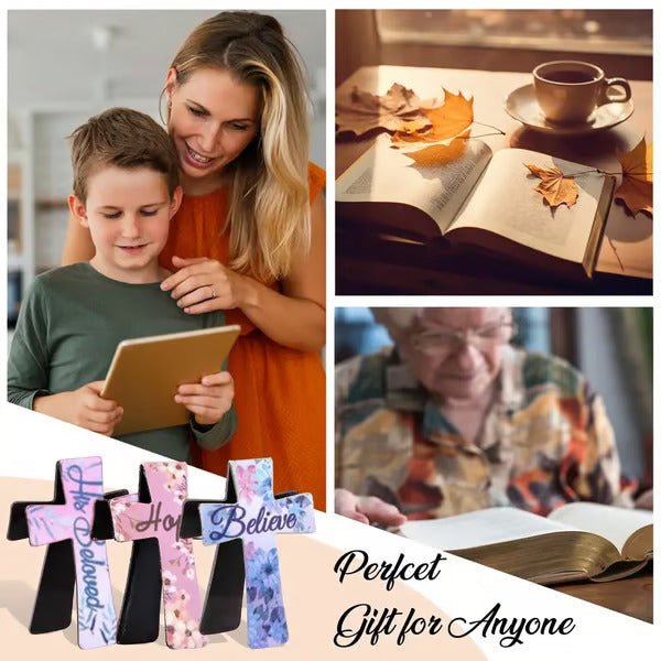 📖magnetic cross bookmarks - Perfect gift for Bible studies, teachers & students 🌸✝️