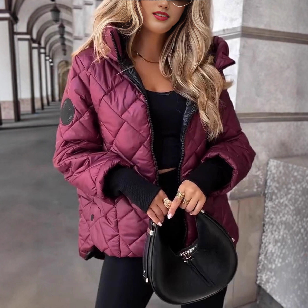 ⏳Women's Diamond-Quilted Down Jacket