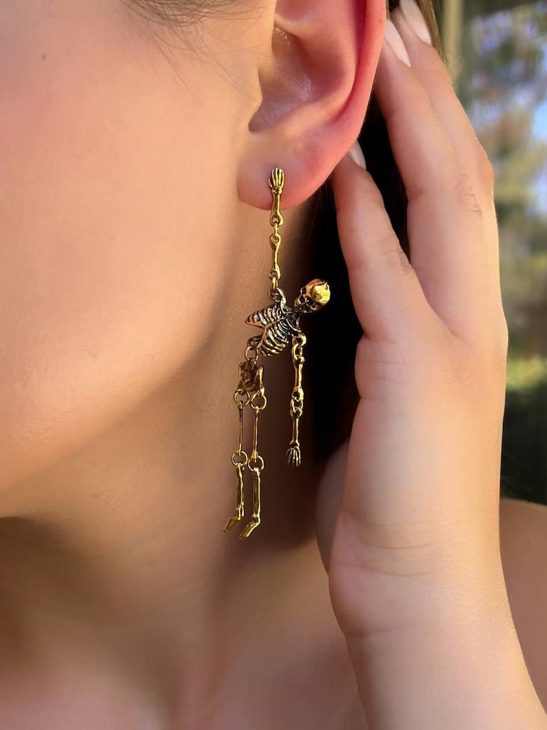 Gold-Skelett-Ohrringe/Gold-Skelett-Ohrringe