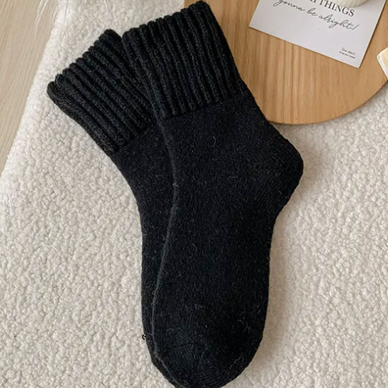 🧦5 pairs of women's wool socks - warm, medium-high socks