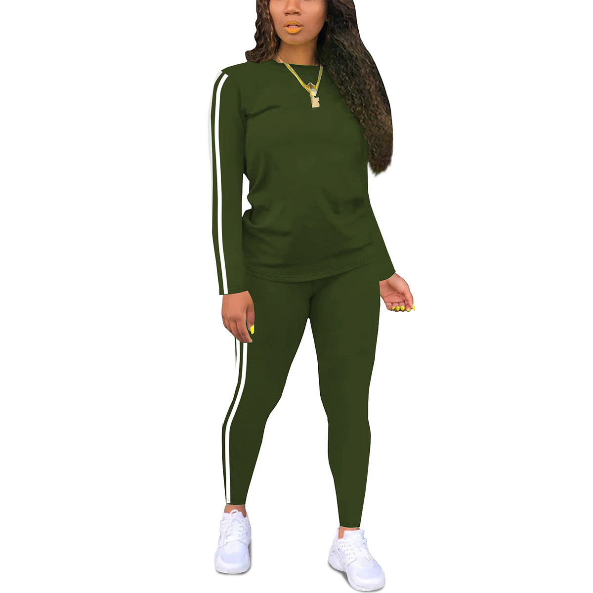 50% Off Everything! ⏰ Two-piece Women's Tracksuit Set With Long Sleeves