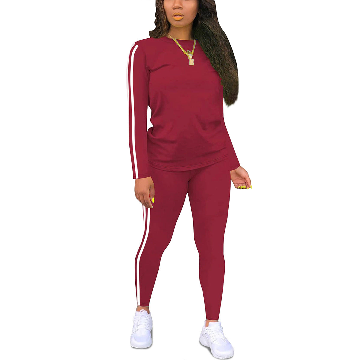 50% Off Everything! ⏰ Two-piece Women's Tracksuit Set With Long Sleeves