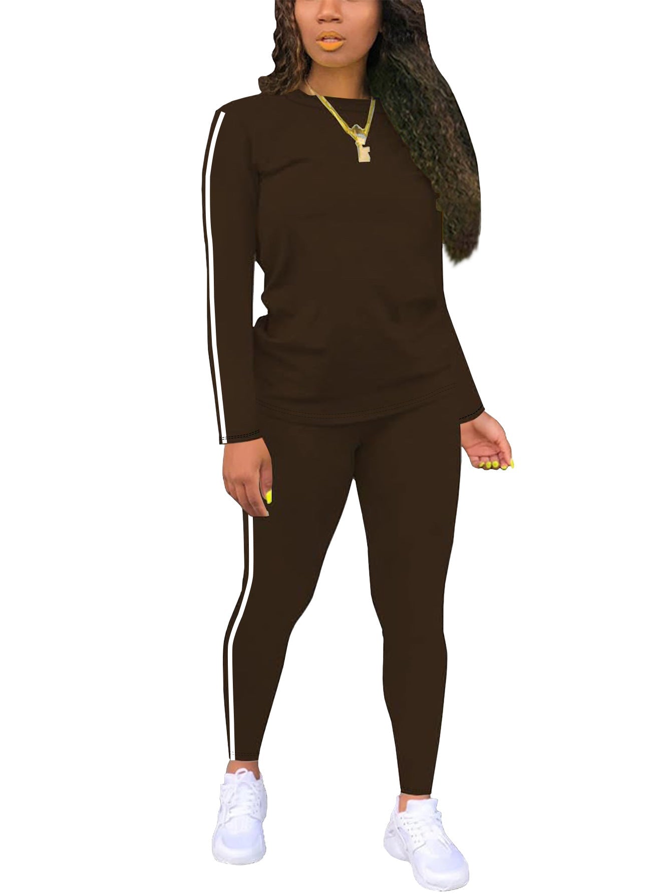 50% Off Everything! ⏰ Two-piece Women's Tracksuit Set With Long Sleeves