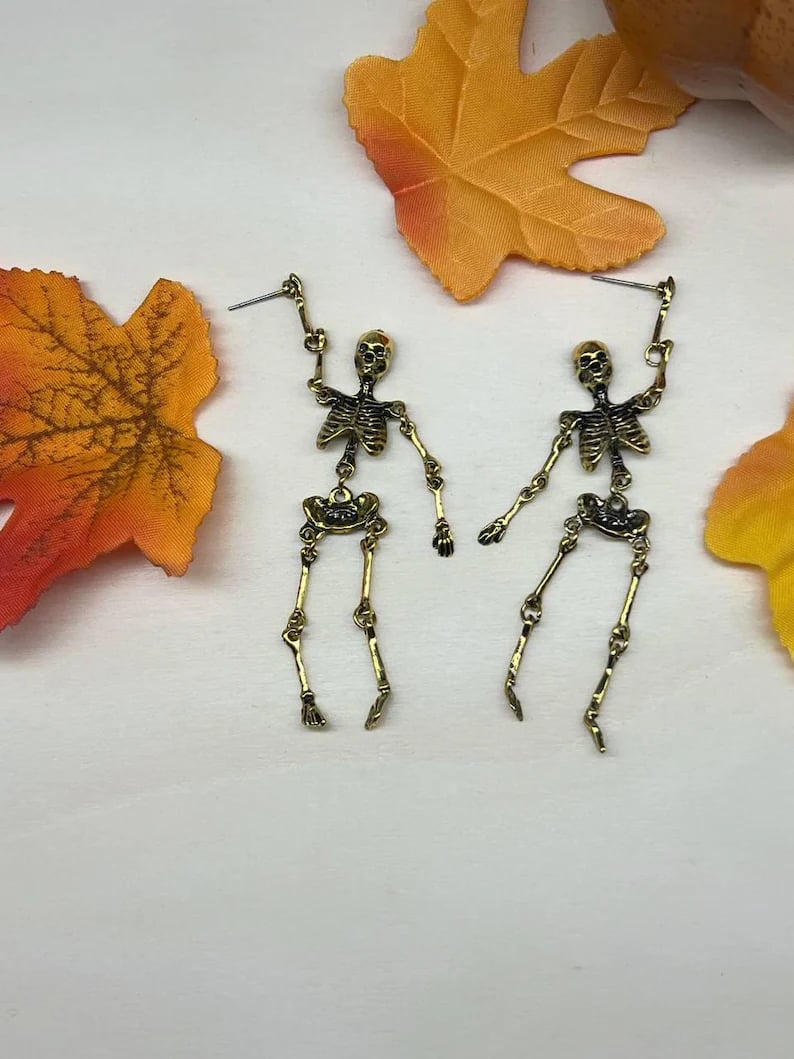 Gold-Skelett-Ohrringe/Gold-Skelett-Ohrringe