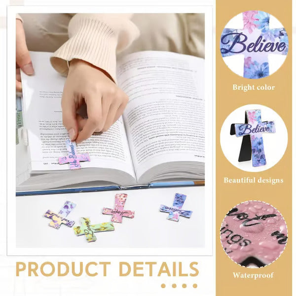 📖magnetic cross bookmarks - Perfect gift for Bible studies, teachers & students 🌸✝️