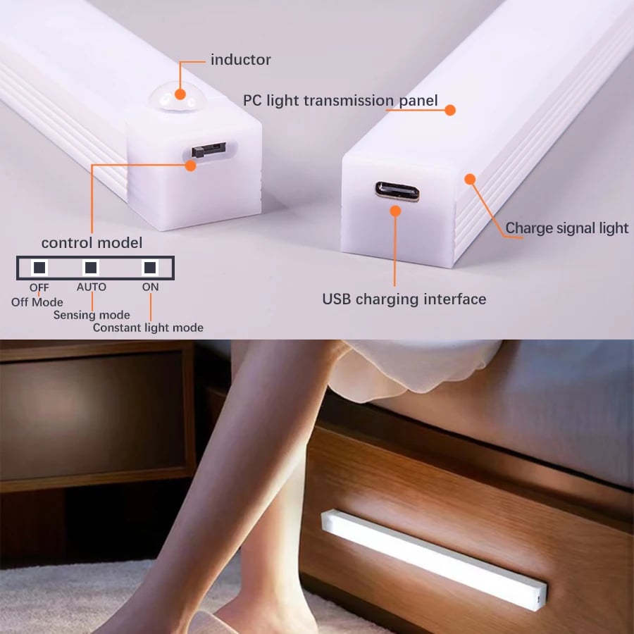 🔥NEW YEAR SALE - Punch-free Smart Sensor Magnetisch Wiederaufladbare LED-Leuchten