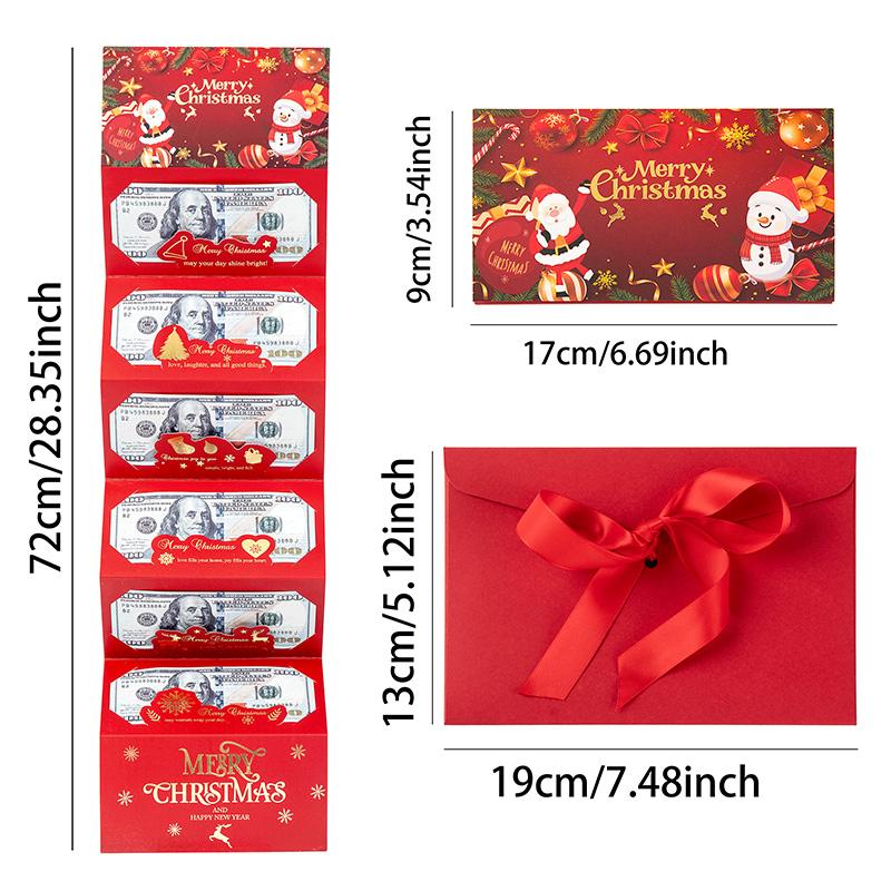 🎄 Weihnachtsumschläge mit Bargeld und Geldklammern