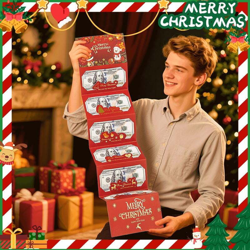 🎄 Weihnachtsumschläge mit Bargeld und Geldklammern
