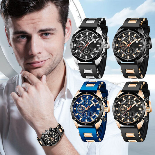 🔥Hot Sale🔥Large Dial Calendar Quartz Business Watch