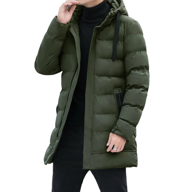 ⌛50% Off Everything! ⏰ Men's Quilted Jacket With Hood, Medium Length 🔥
