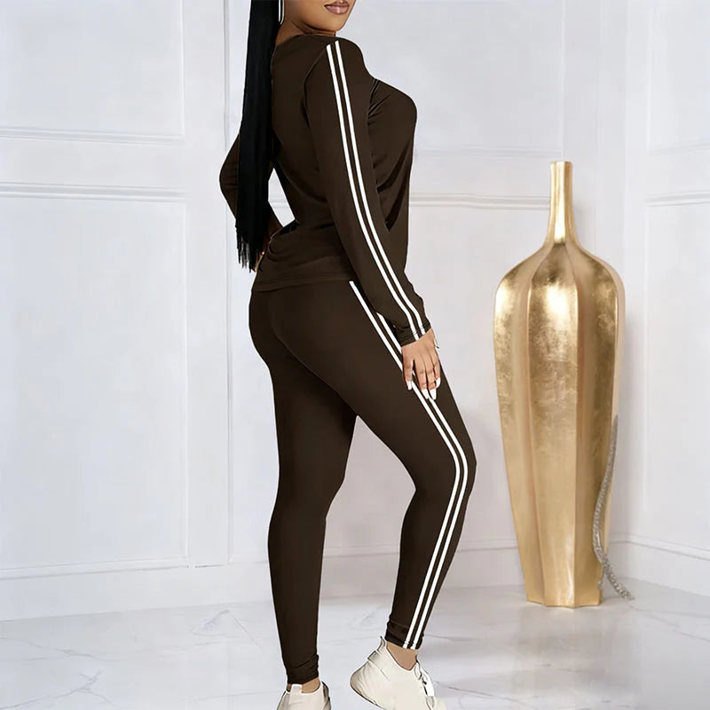 50% Off Everything! ⏰ Two-piece Women's Tracksuit Set With Long Sleeves
