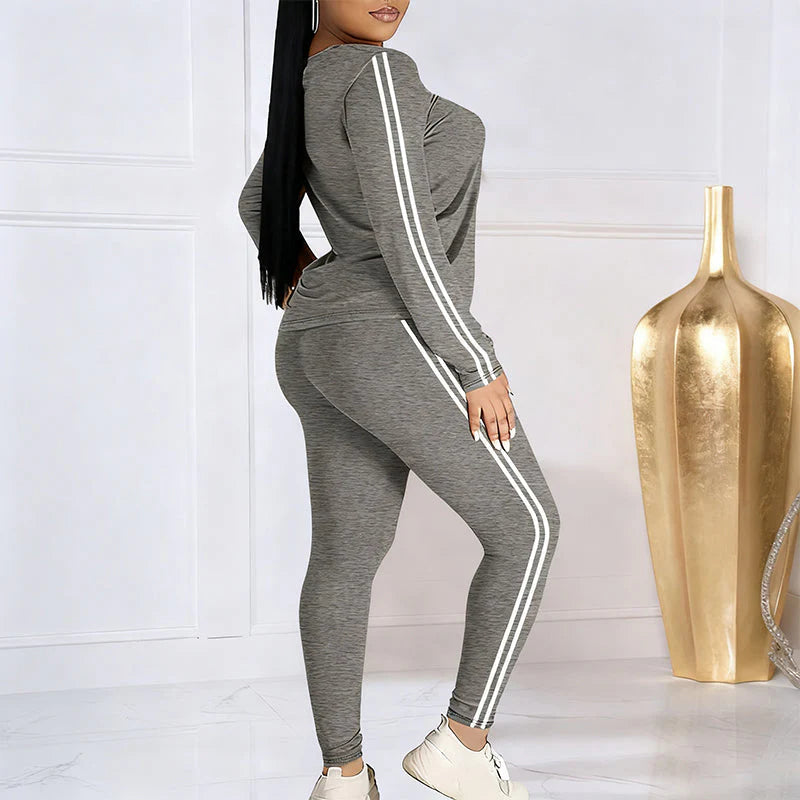 50% Off Everything! ⏰ Two-piece Women's Tracksuit Set With Long Sleeves